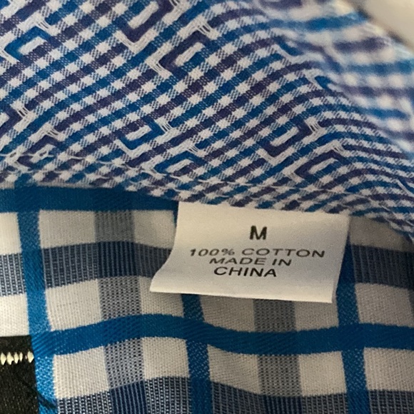 Neiman Marcus plaid shirt with contrasting cuffs - Picture 8 of 10